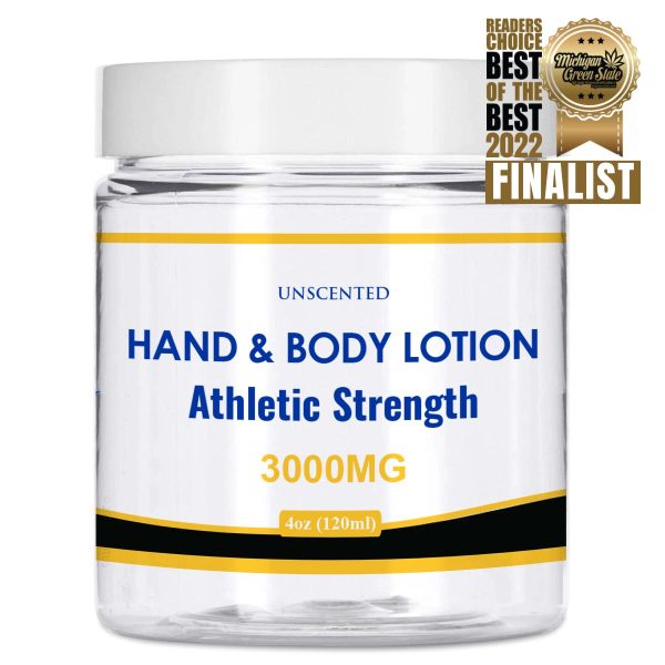 Huron Hemp Hand and Body unscented lotion Athletic strength 3000mg